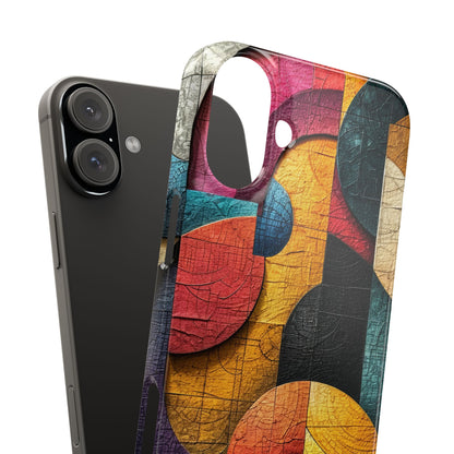 Vibrant Geometric Art - Slim iPhone 16 Phone Case