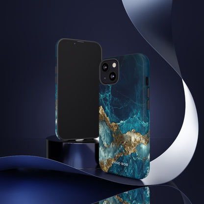 Jagged Gold Split iPhone 13 Case - Tough