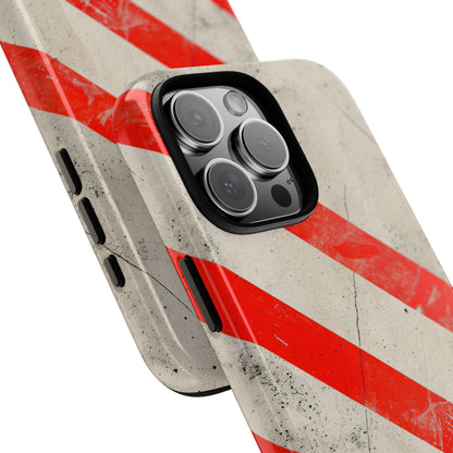 Striker Crimson Stripes iPhone 16 - Tough Phone Case