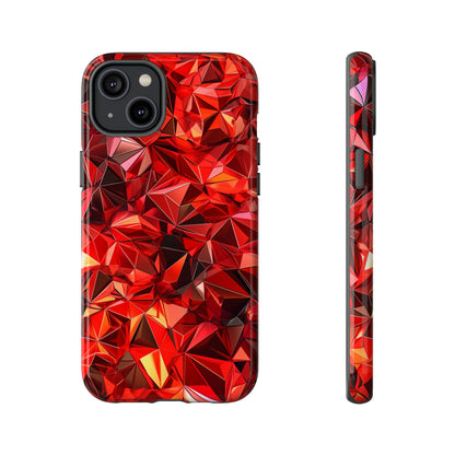 Geometric Red Fusion - Protective Phone Case