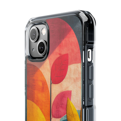 Abstract Orange Blue Design - Clear Impact iPhone 14 Phone Case