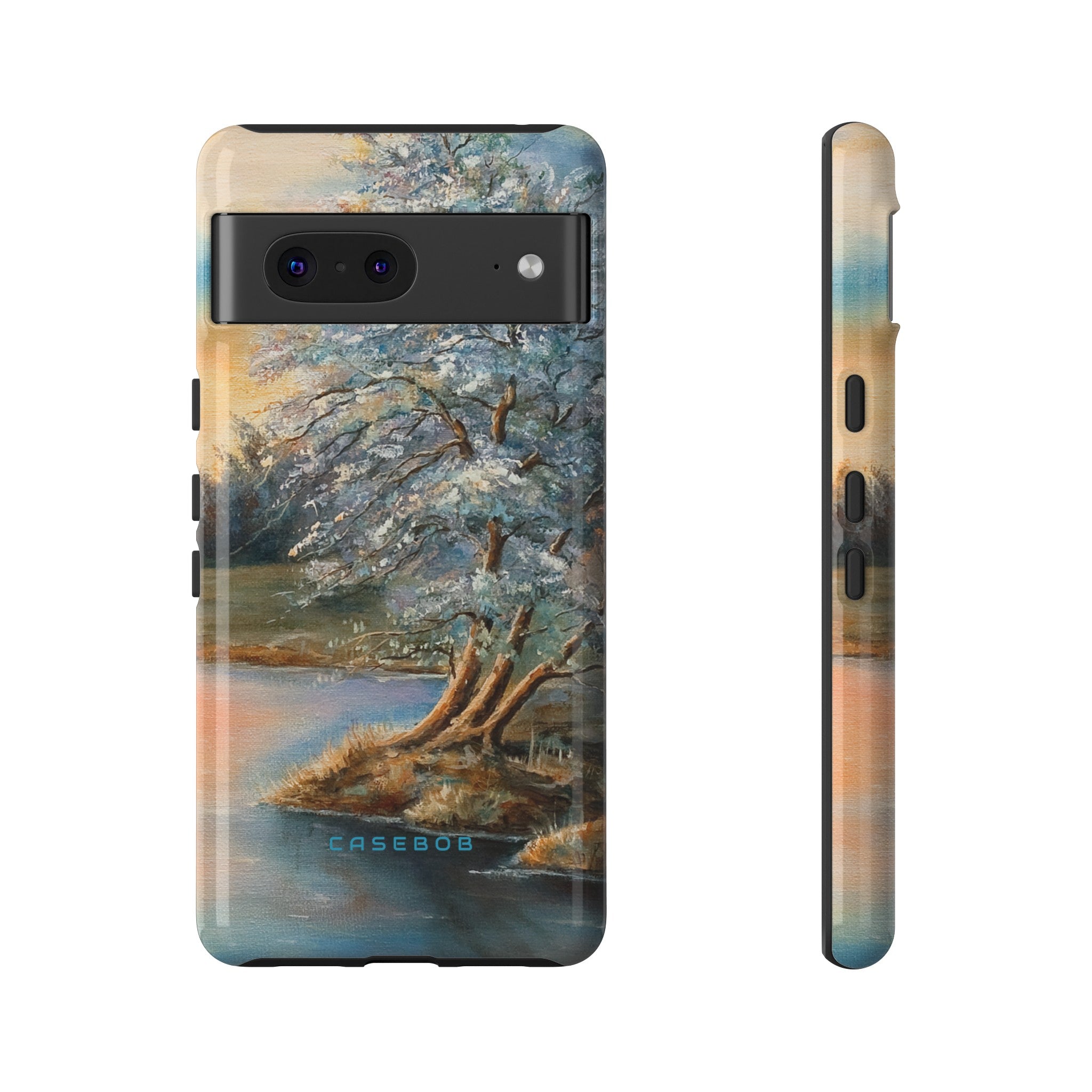 Winterday lake - Protective Phone Case