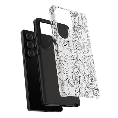 Intricate Rose Sketches - Samsung Case