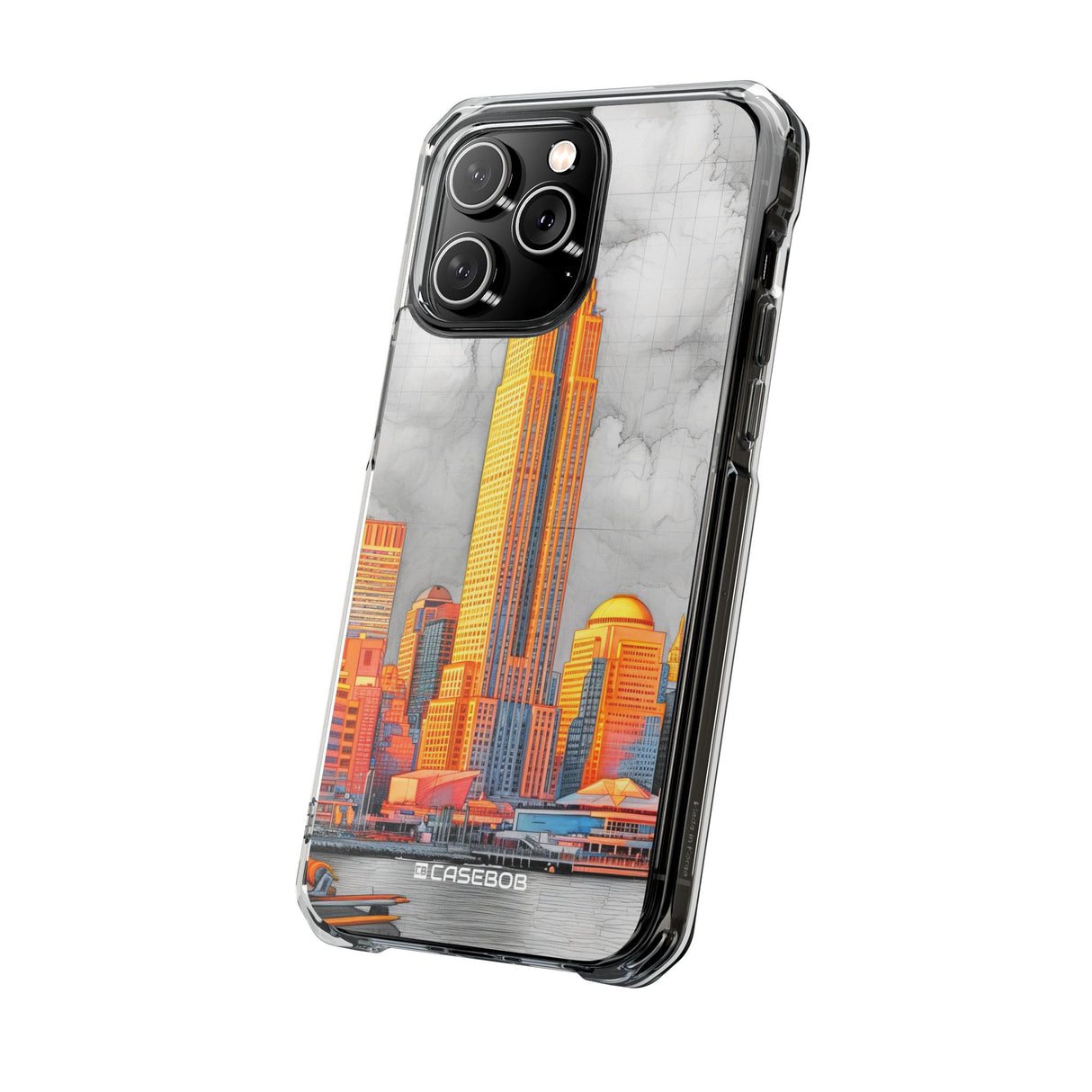 Urban Radiance - Phone Case for iPhone (Clear Impact - Magnetic)