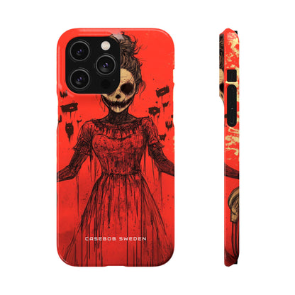 Haunting Scarlet Descent iPhone 14 - Slim Phone Case