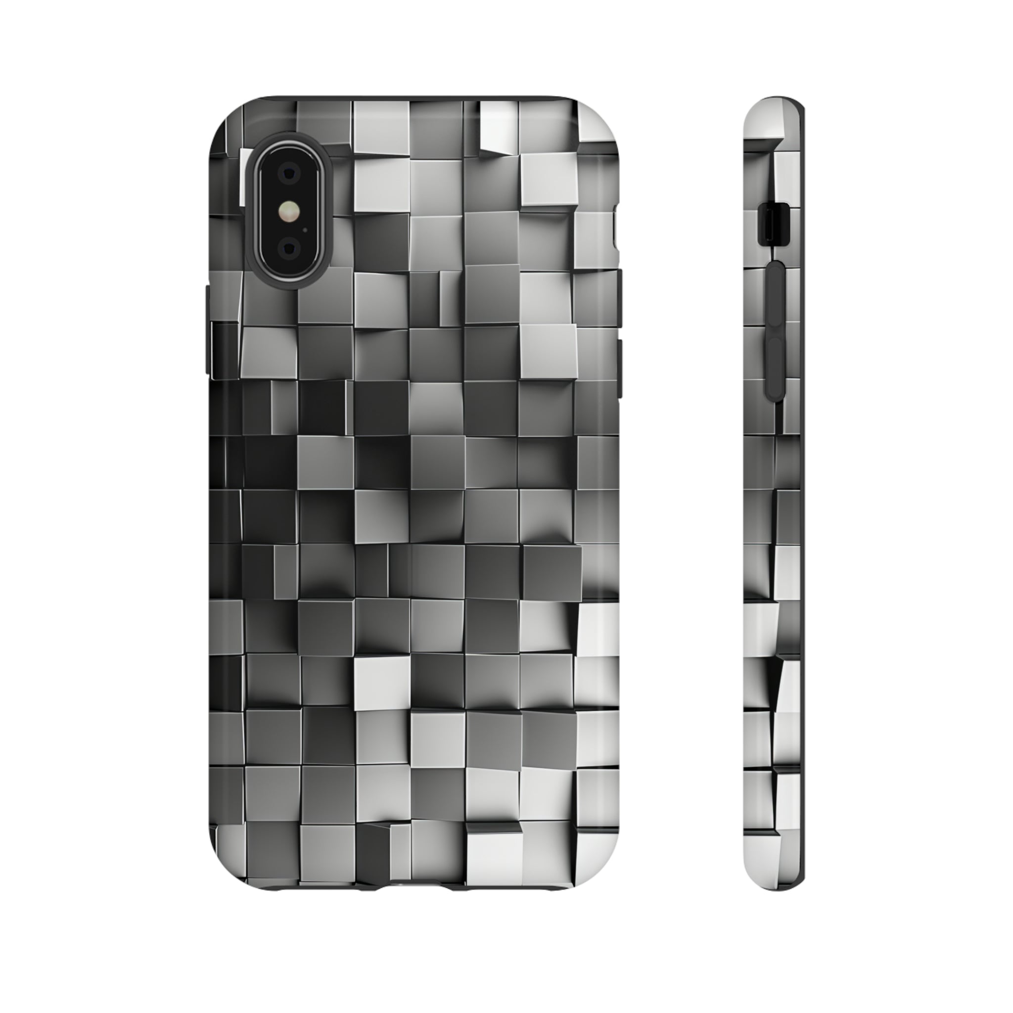 Monochrome Square Gradient - Protective Phone Case