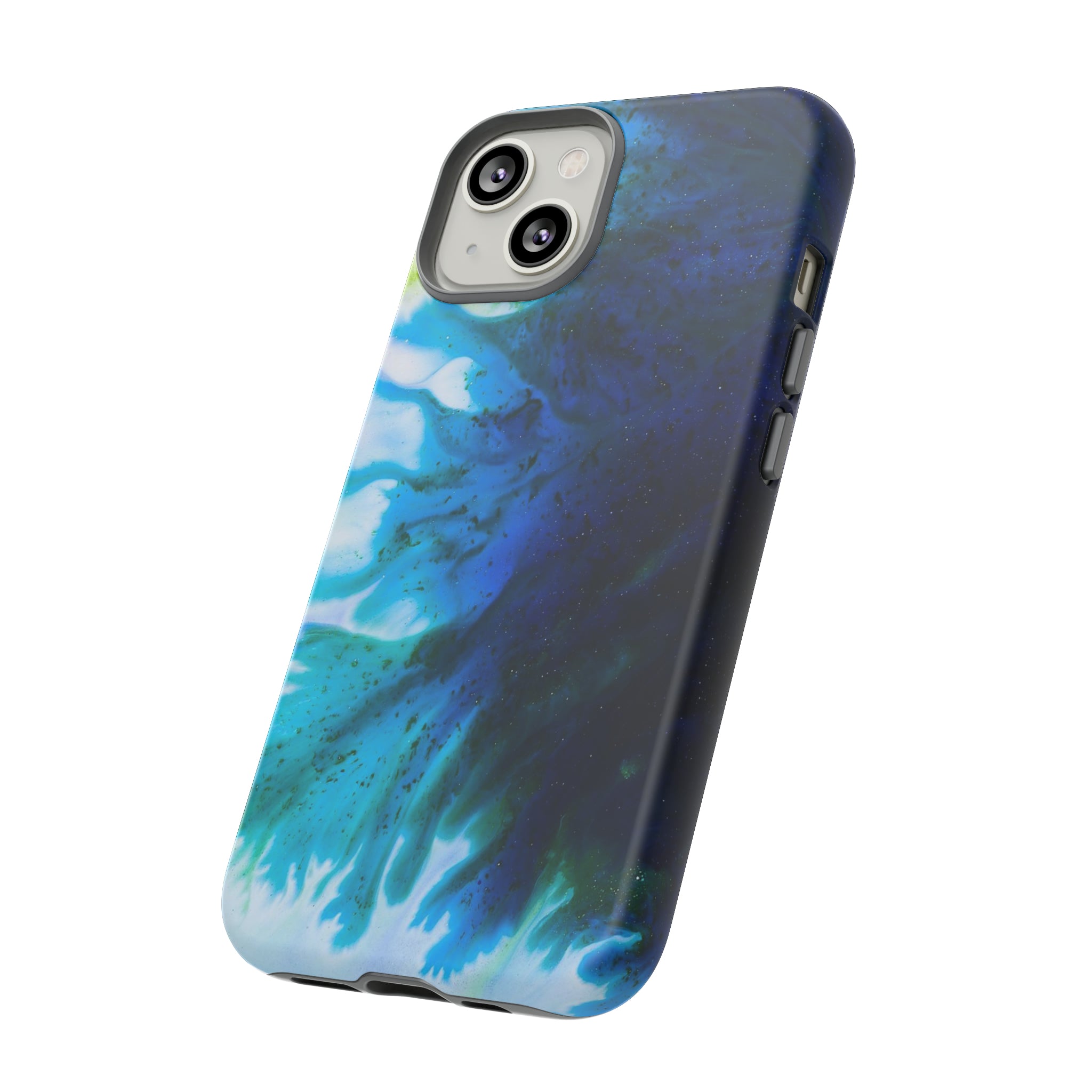 Blue Liquid Ink Art - Protective Phone Case