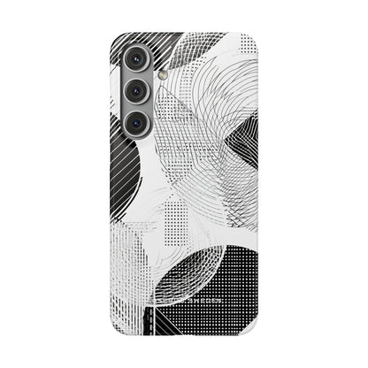 Geometric Monochrome Flow Samsung S24 - Slim Phone Case