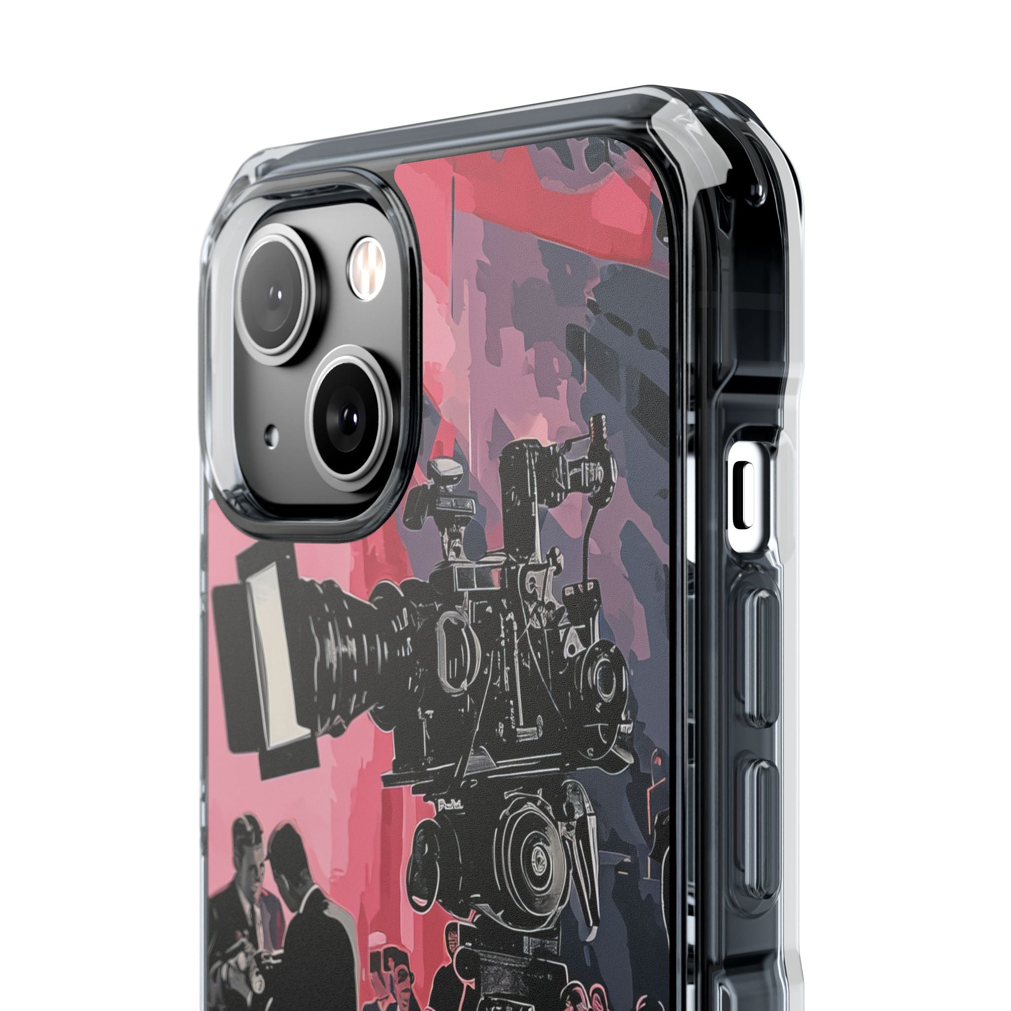 Retro Cinematic Spotlight iPhone 14 - Clear Impact Phone Case