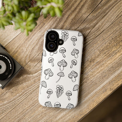 Mushroom Line Play - iPhone Case