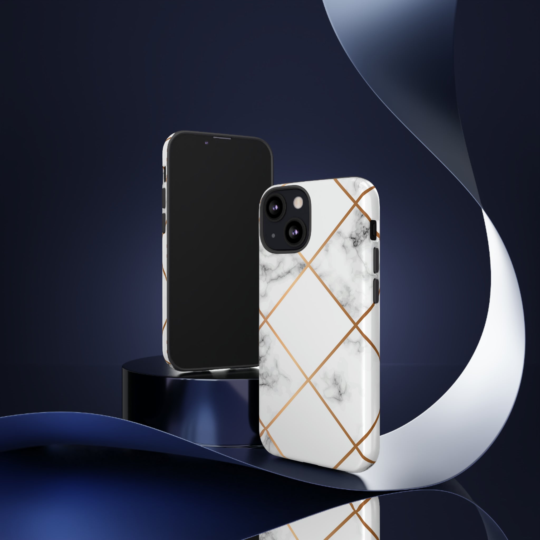 White Marble - Protective Phone Case