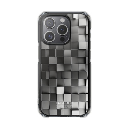 Monochrome Cube Depth iPhone 15 - Impact Clear+