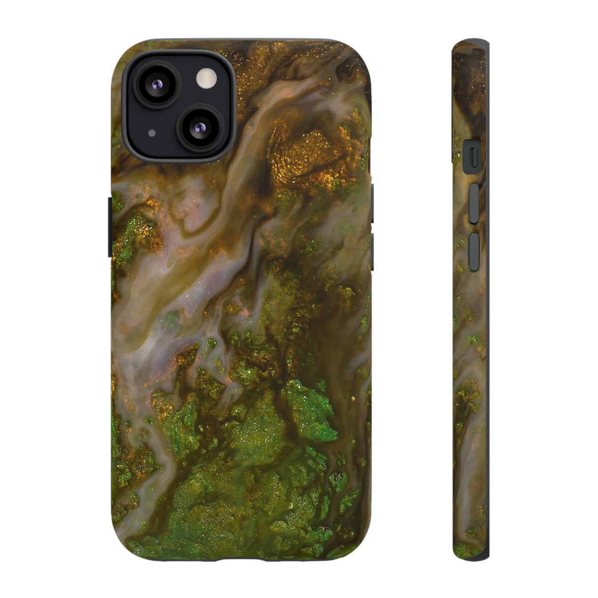 Smaragd Green Ink Art - Protective Phone Case