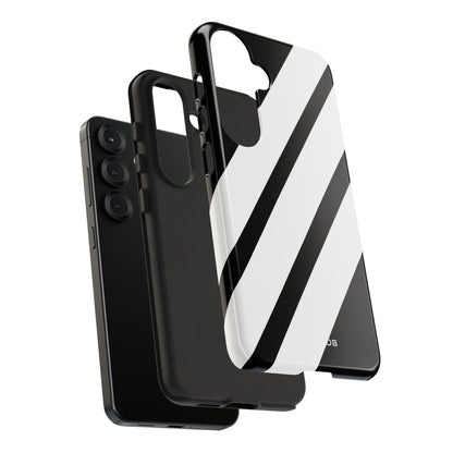 Diagonal Bands Noir Samsung S25 Case - Tough