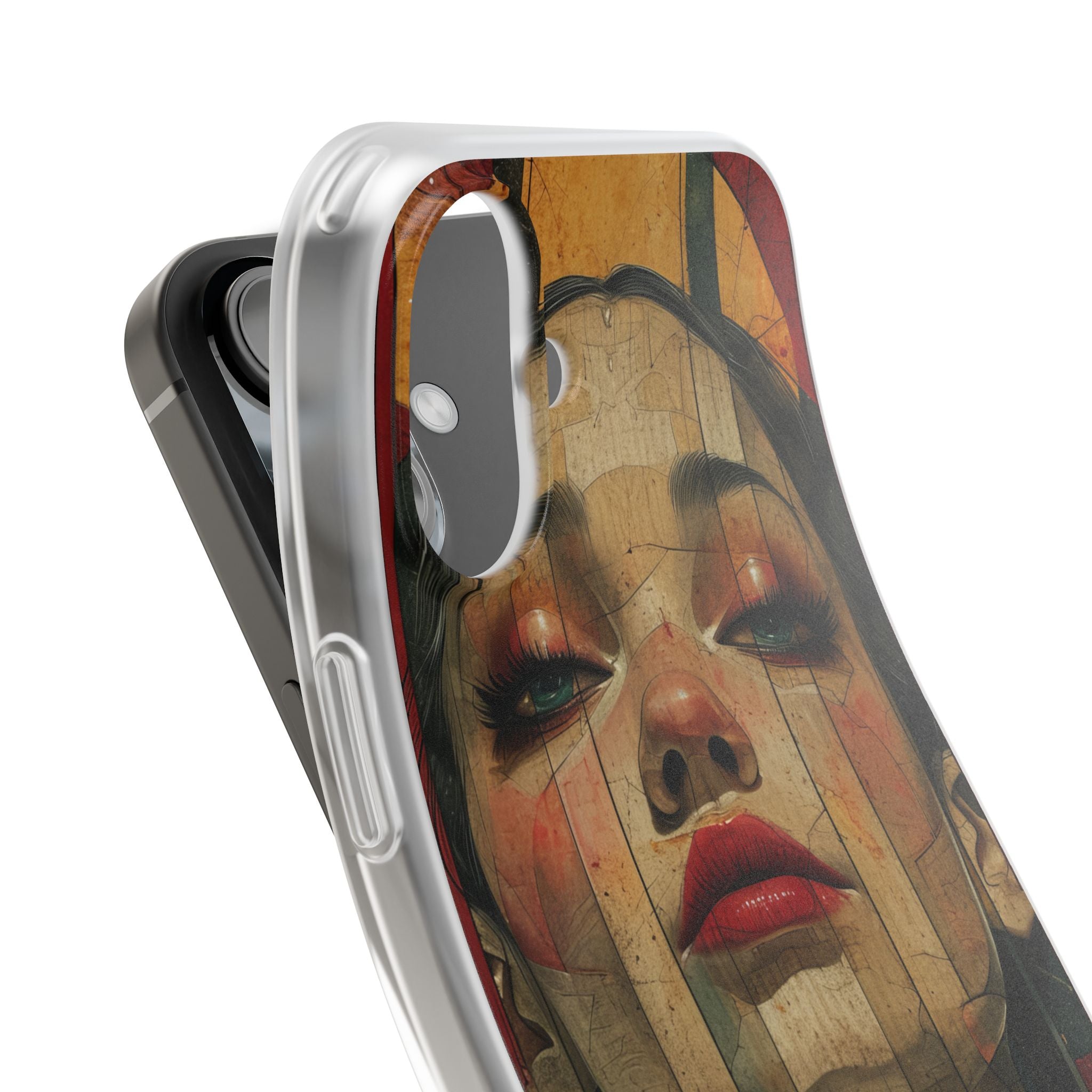 Bold Art Deco Portrait - Flexi iPhone 16 Phone Case