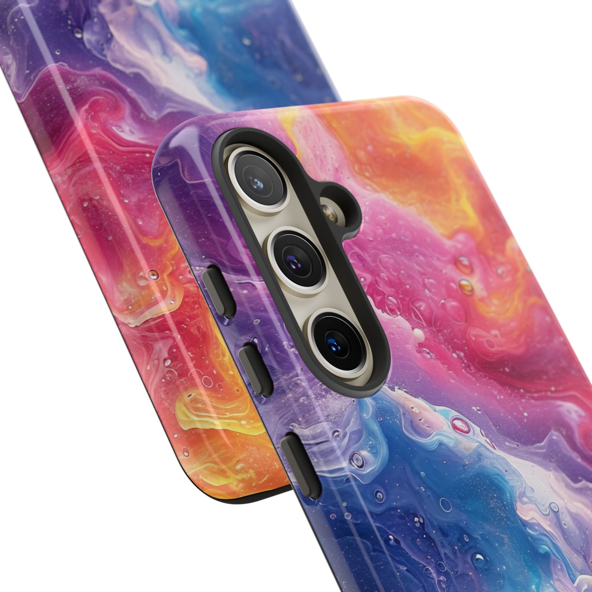 Abstract Blue Pink Waves - Tough Samsung S24 Phone Case