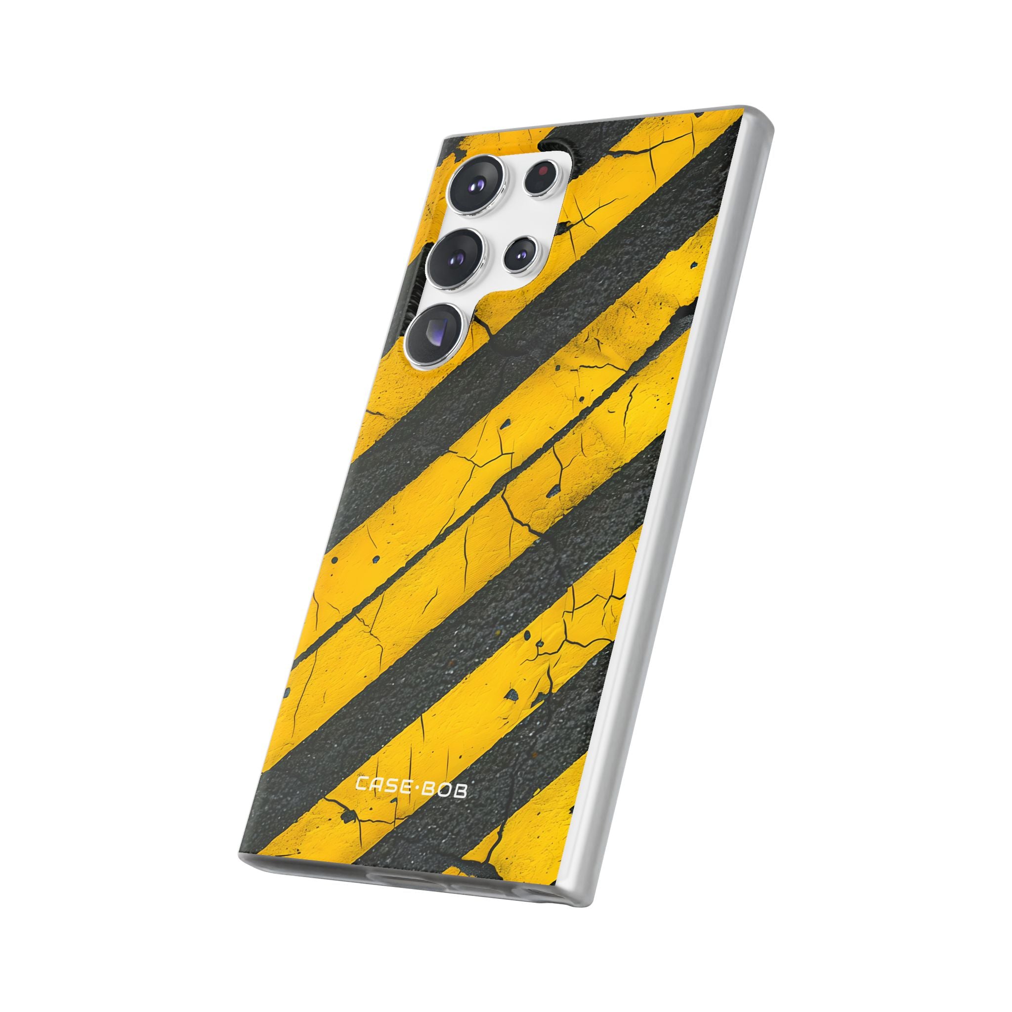 Yellow Stripe Distress Samsung S23 Ultra Case - Soft