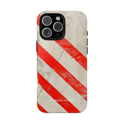 Striker Crimson Stripes iPhone 16 - Tough Phone Case