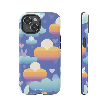 Bunnies Dance Among Clouds - iPhone Case