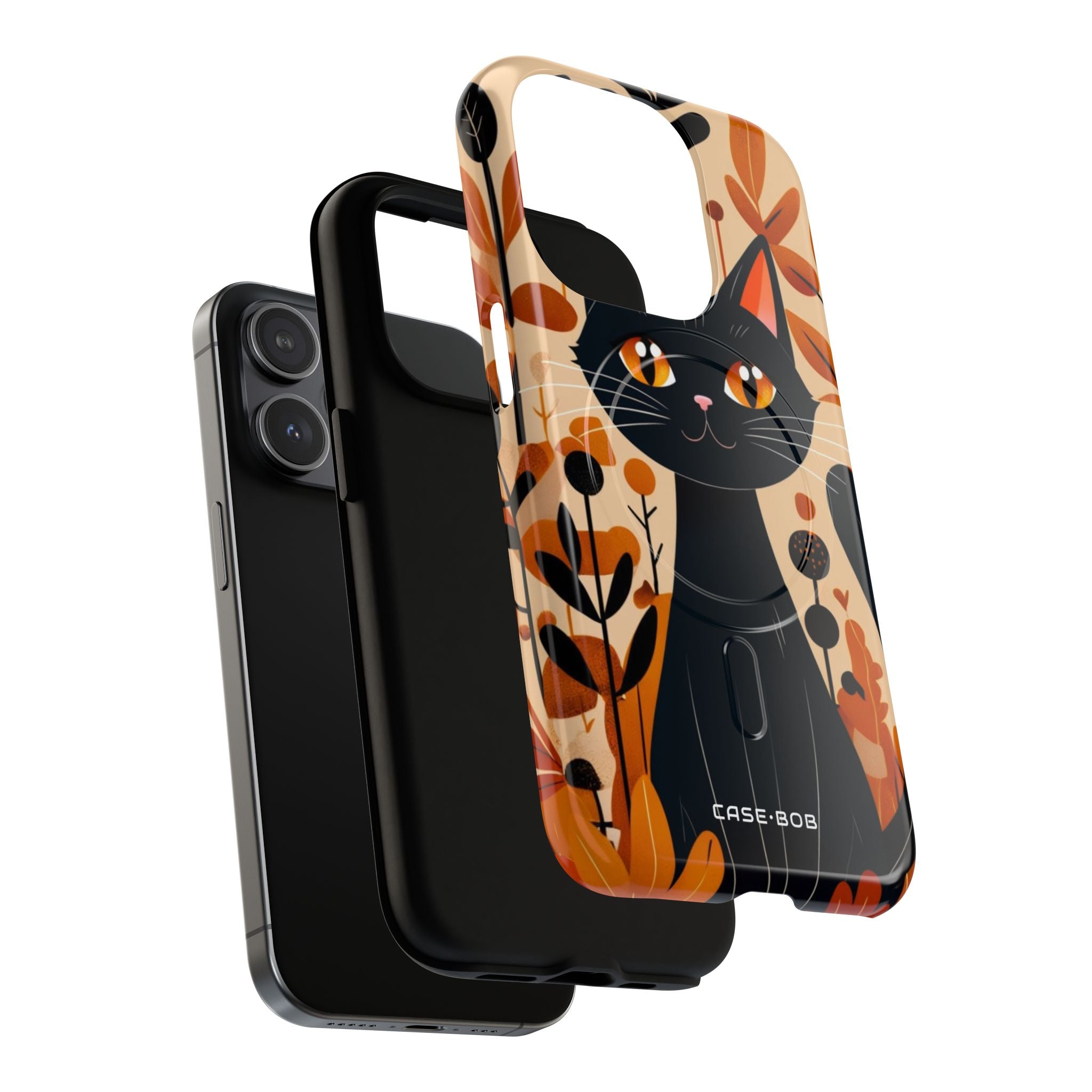 Black Cat Glow iPhone 15 Pro Case - Tough+