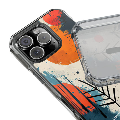 Orange Blue Splash - Clear Impact iPhone 16 Phone Case