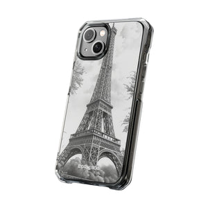 Parisian Monochrome Majesty – Handyhülle für iPhone (Clear Impact – Magnetisch)