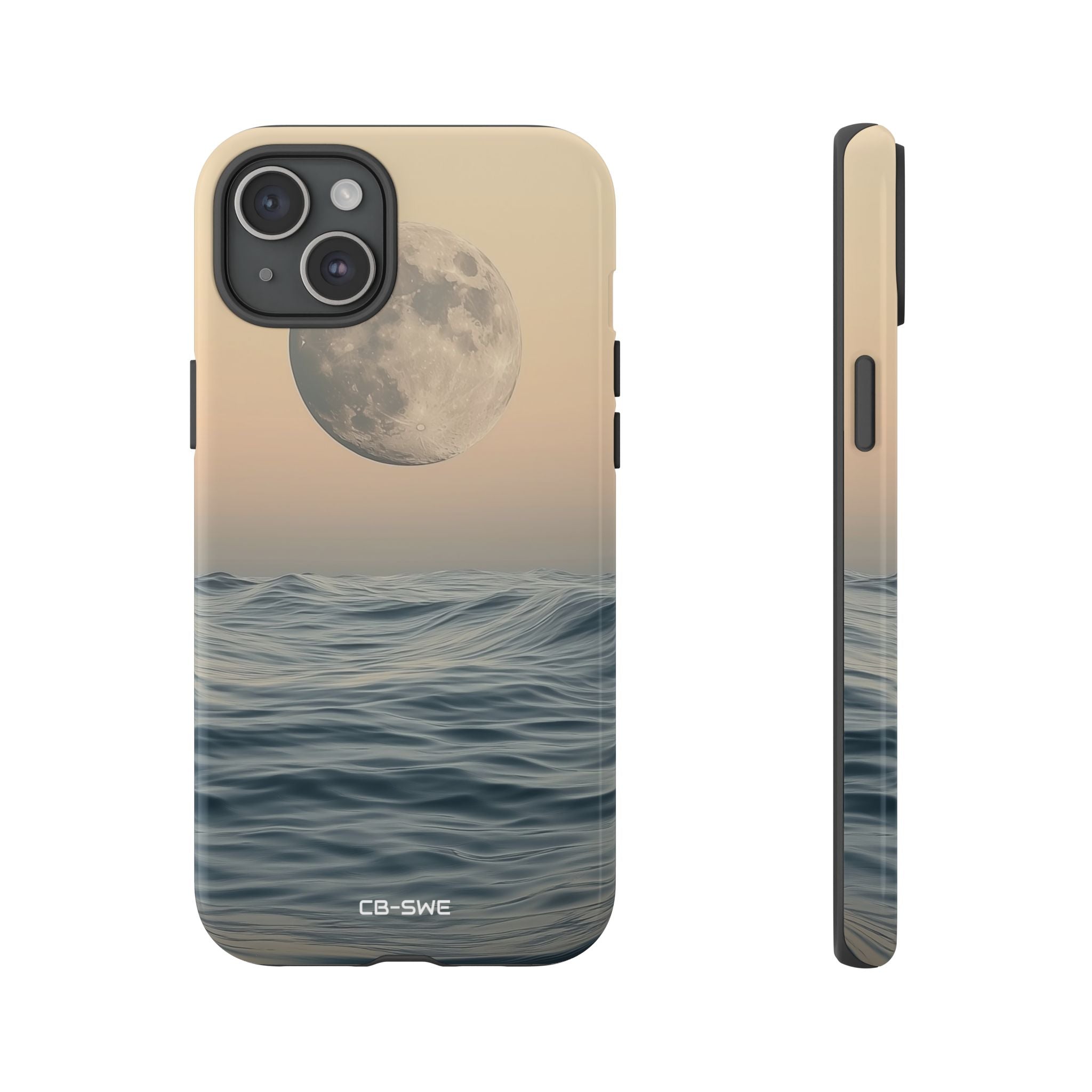 Moon Illuminates Waves - iPhone Case