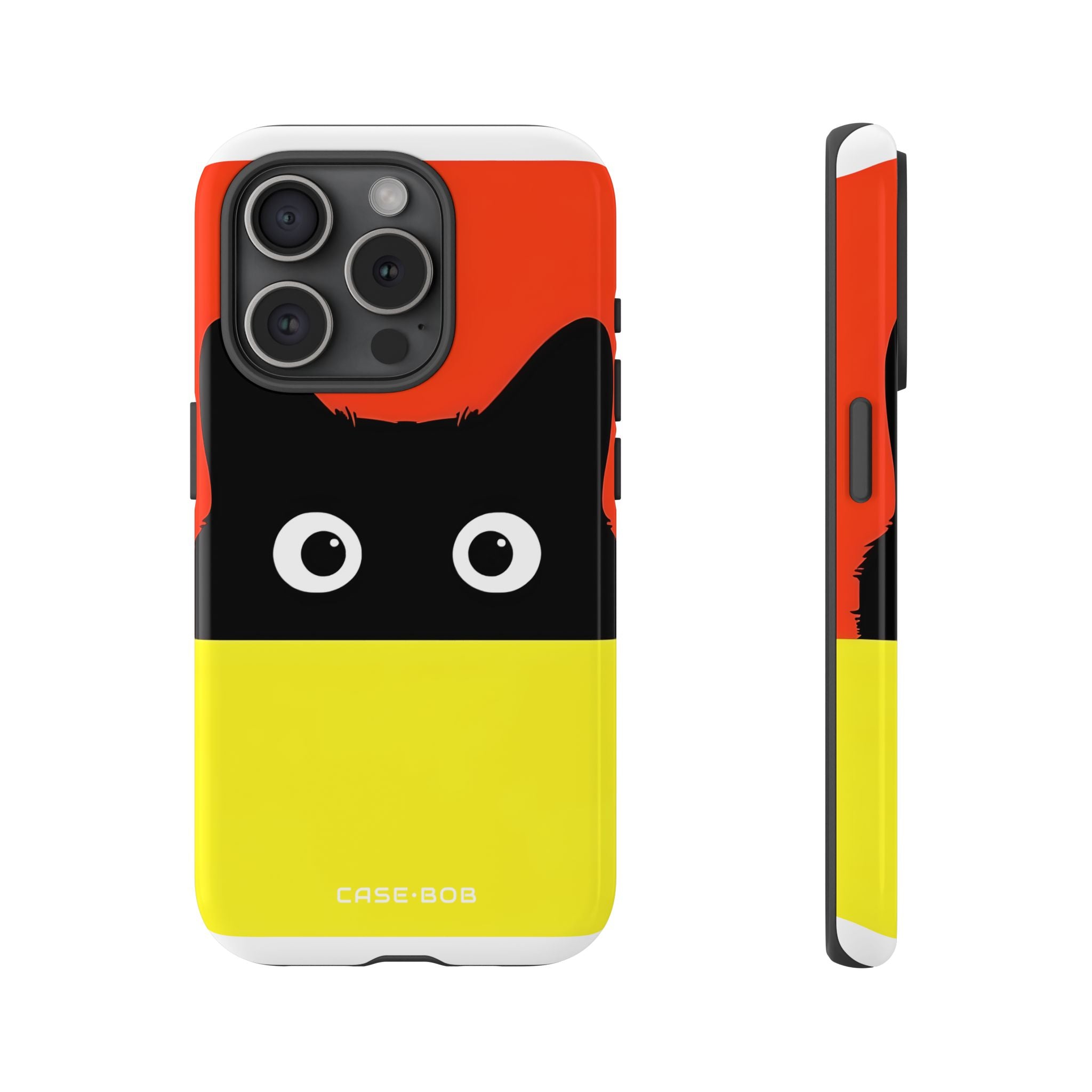 Peekaboo Cat Crimson iPhone 15 Pro Case - Tough