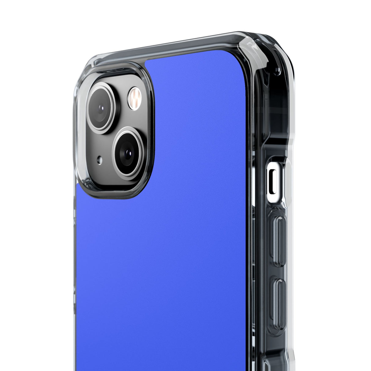 Neonblau | Handyhülle für iPhone (Clear Impact Case – magnetisch) 