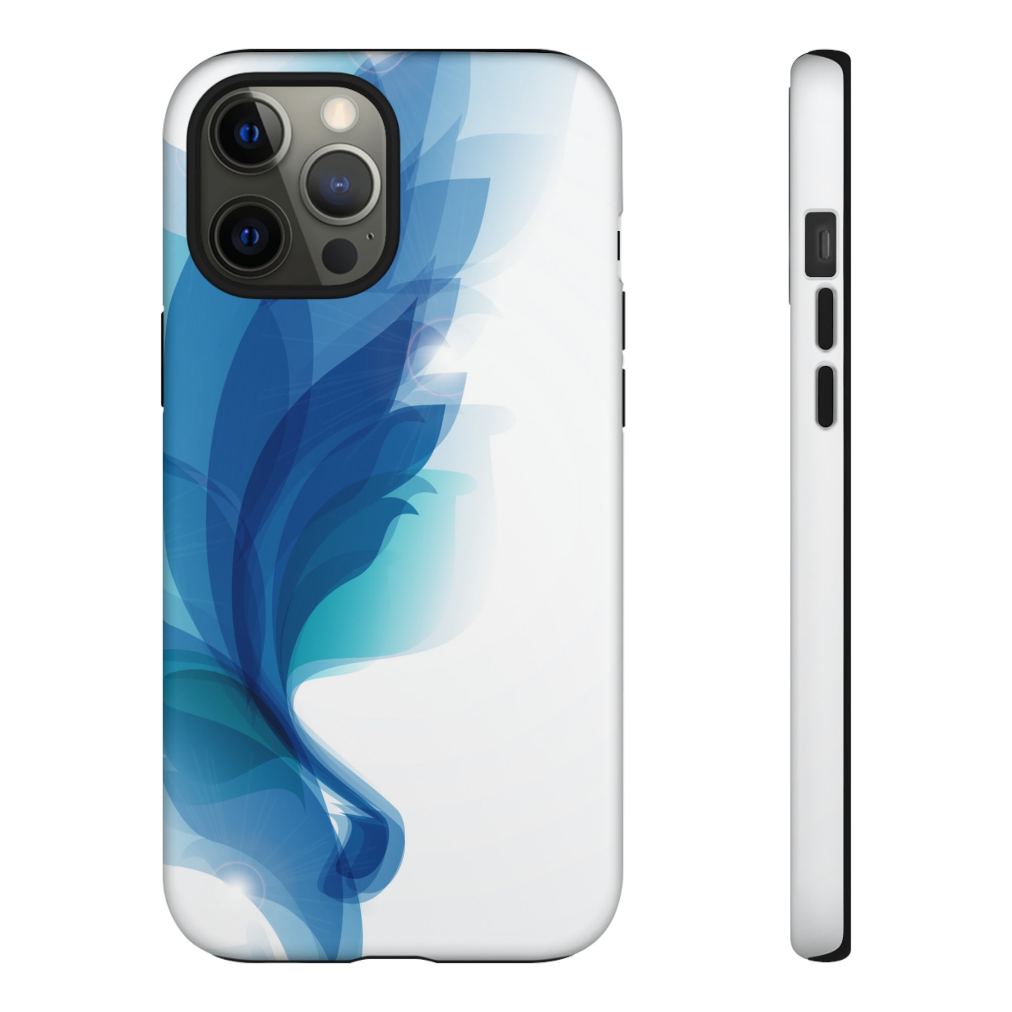 Blue Feathers - Protective Phone Case