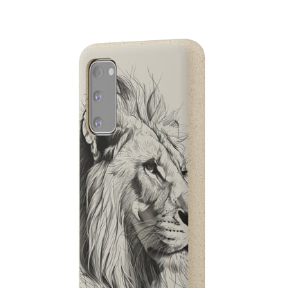 Majestic Linework Lion | Biodegradable Phone Case