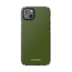 Dark Moss Green | Phone Case for iPhone (Clear Impact Case - Magnetic)