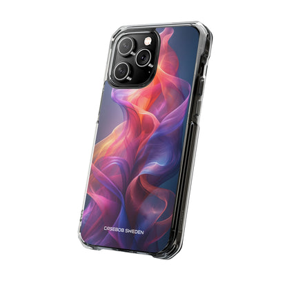 Violet Orange Flow - Clear Impact iPhone 14 Phone Case