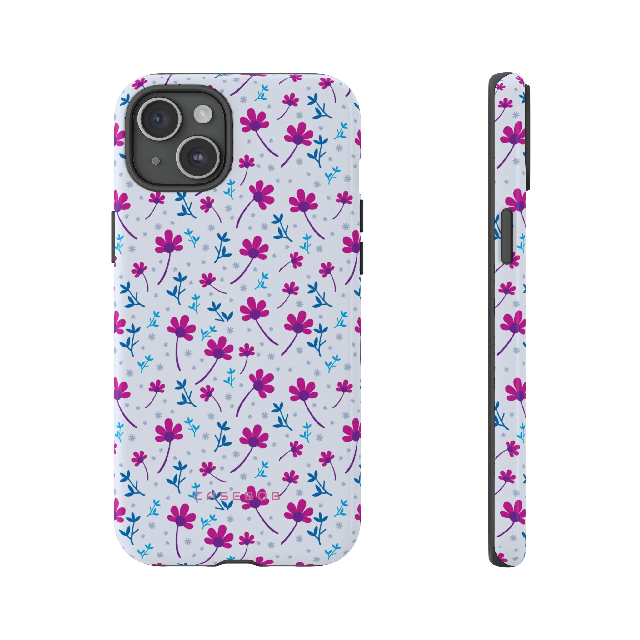 Purple Flower Pattern - Protective Phone Case