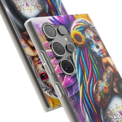 Sunflower Skull Glow Samsung S24 Ultra Case - Soft