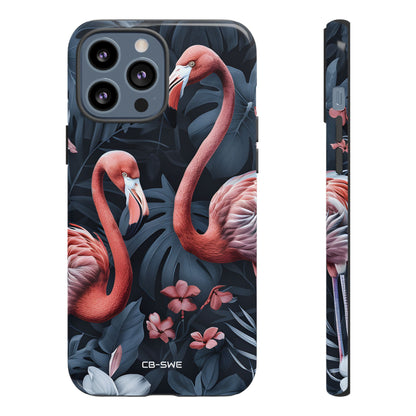 Flamingos Embrace Nature - iPhone Case