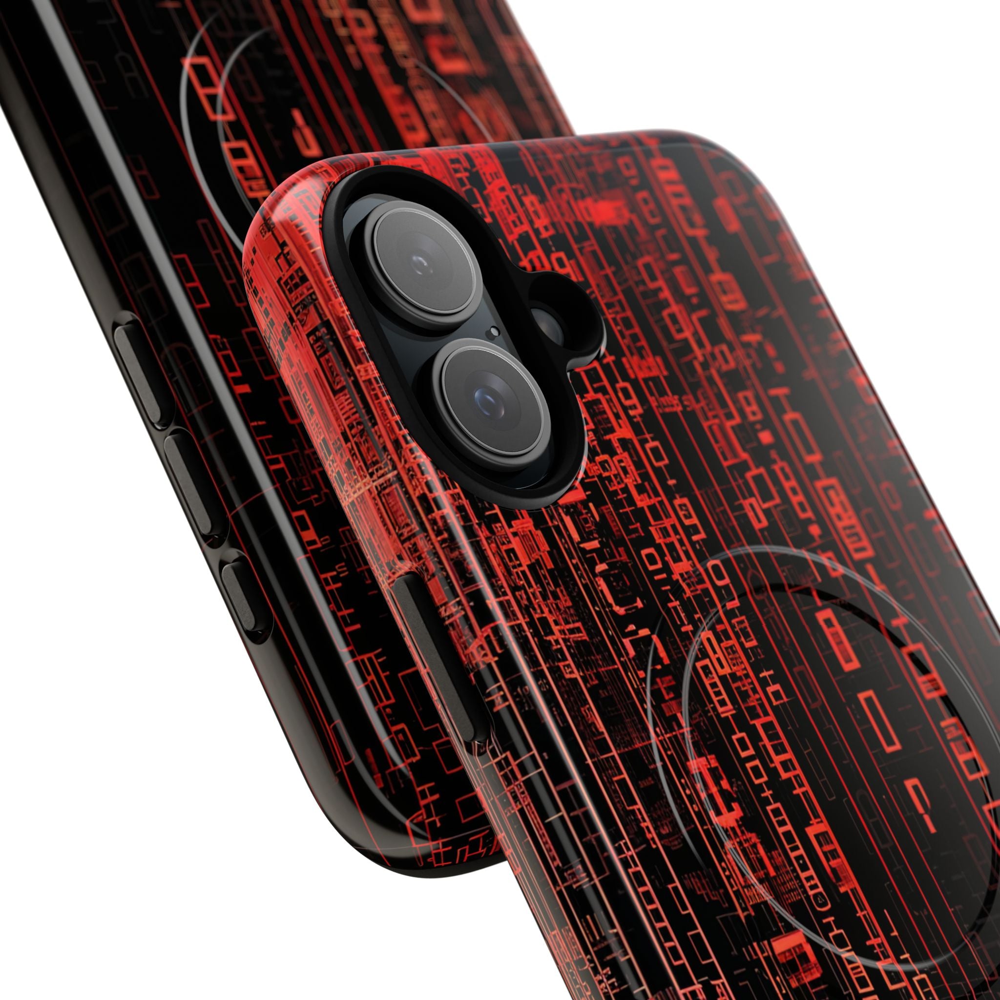Crimson Glyphs iPhone 16 Plus Case - Tough+