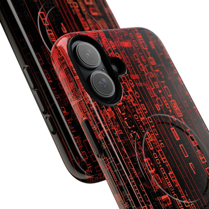 Crimson Glyphs iPhone 16 Plus Case - Tough+