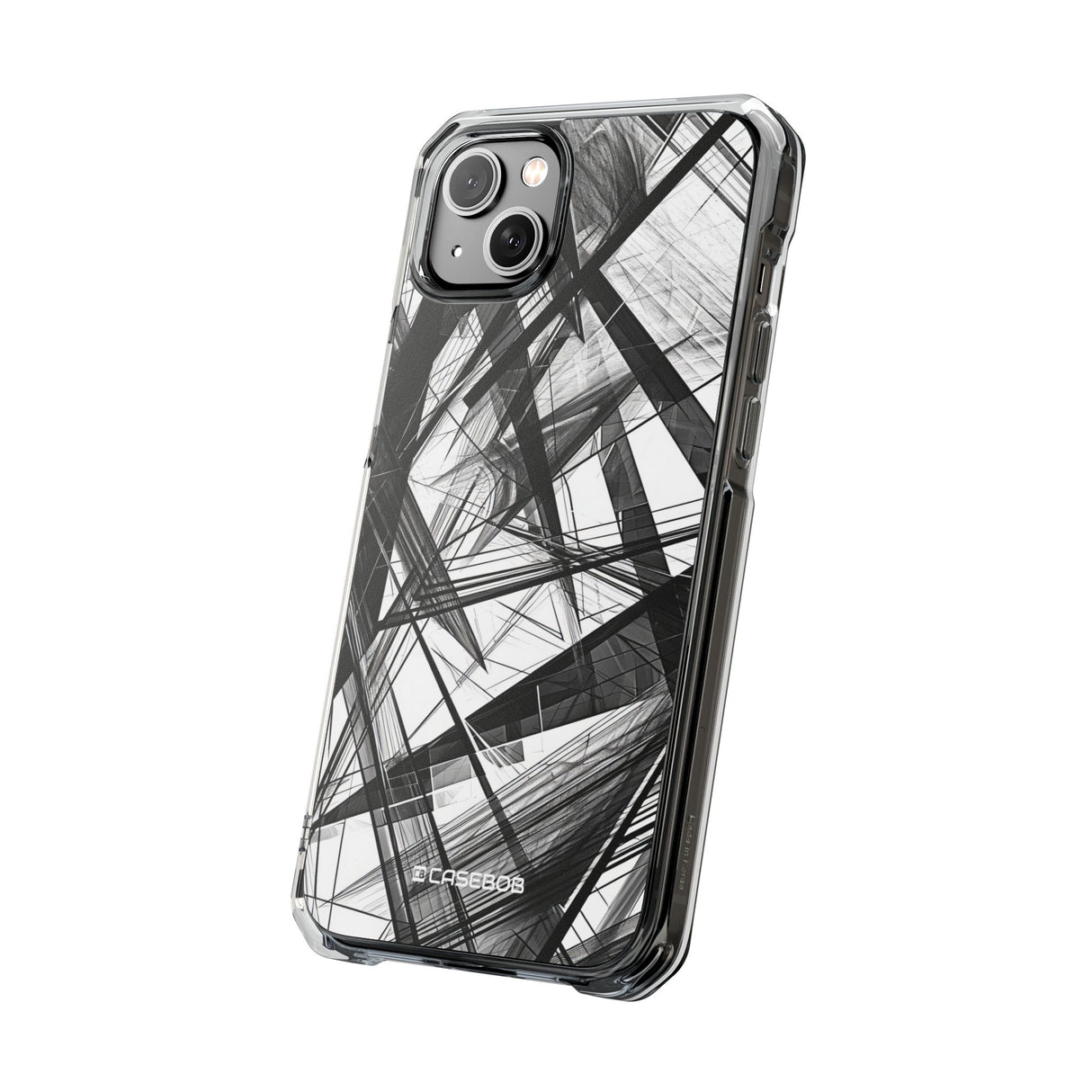 Monochrome Chaos - Phone Case for iPhone (Clear Impact - Magnetic)