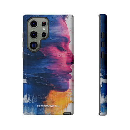 Blue Magenta Portrait - Tough Samsung S23 Phone Case