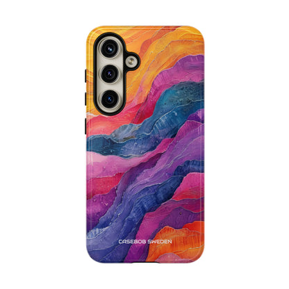 Vibrant Abstract Waves - Tough Samsung S24 Phone Case