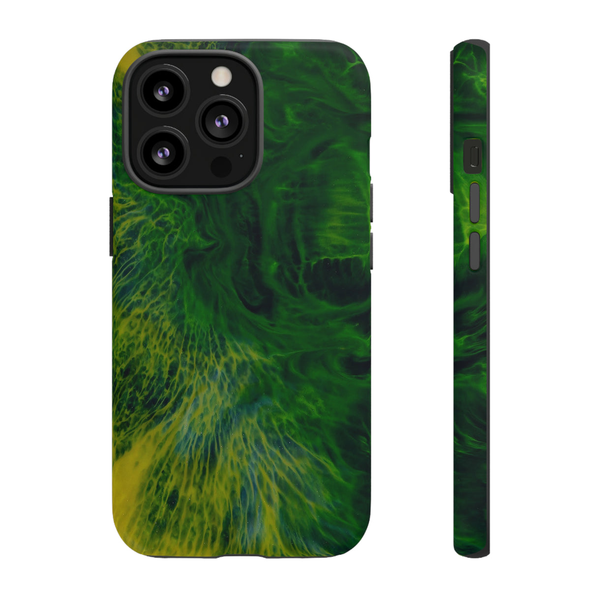 Dark Green Ink Art - Protective Phone Case