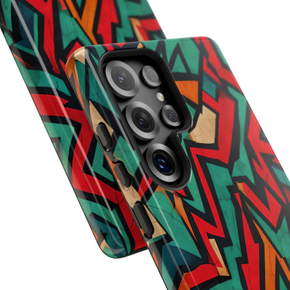 Crimson Zigzag Samsung S25 Ultra Case - Tough