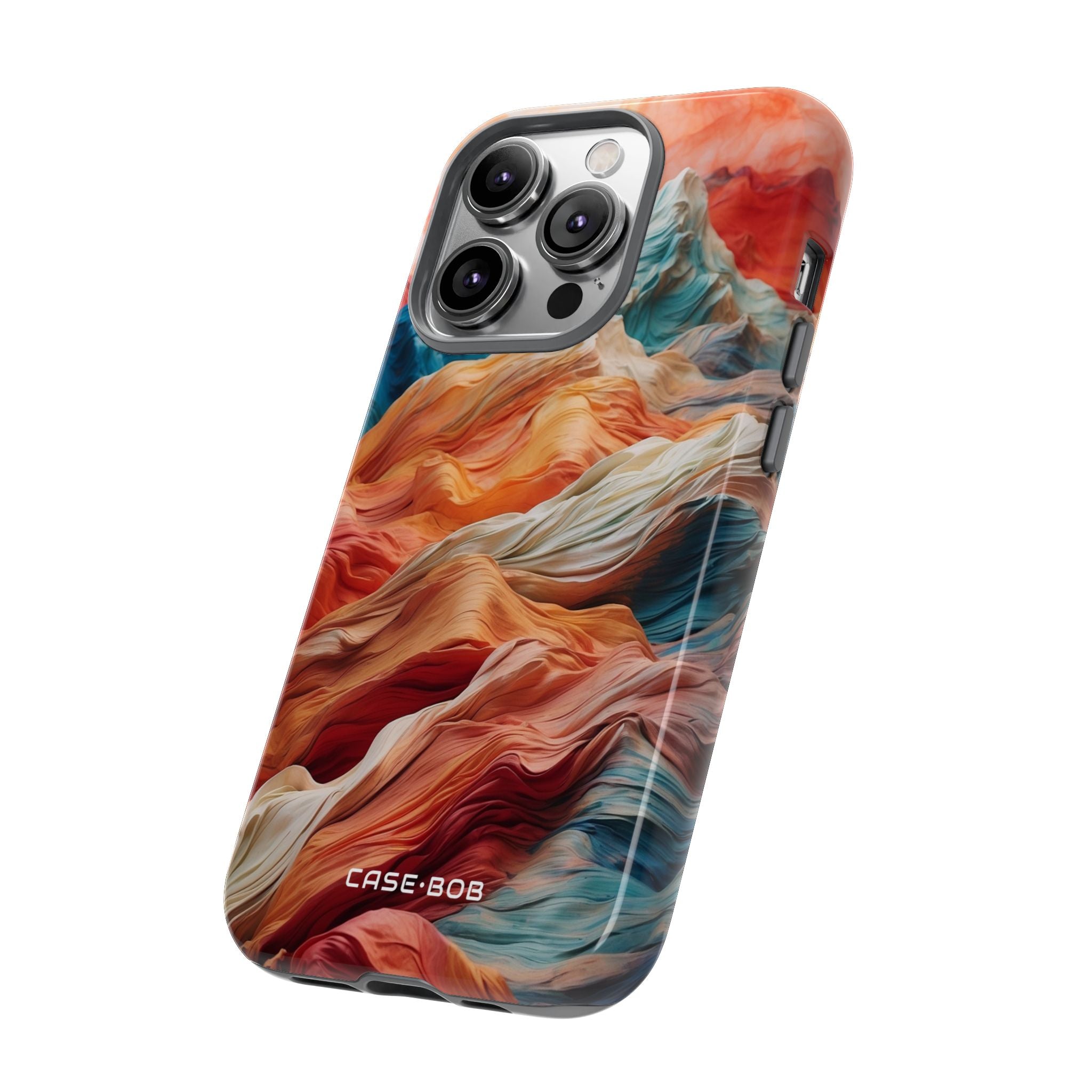 Fabric Peaks Cream iPhone 14 Pro Case - Tough