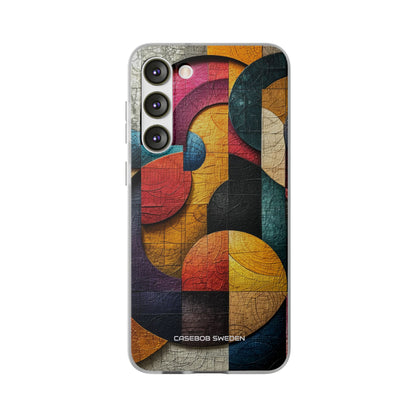 Vibrant Geometric Art - Flexi Samsung S23 Phone Case