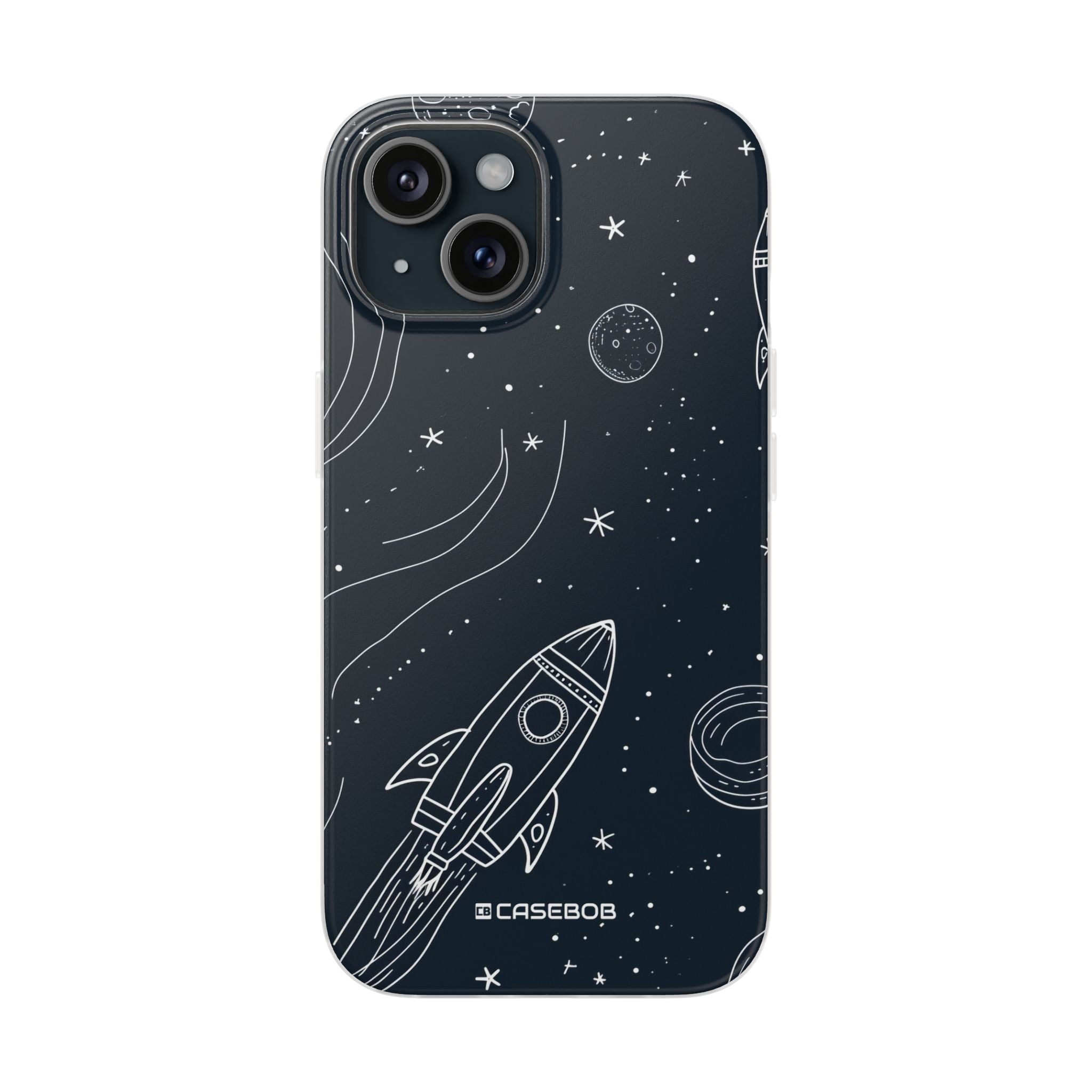 Cosmic Doodle Adventure | Flexible Phone Case for iPhone