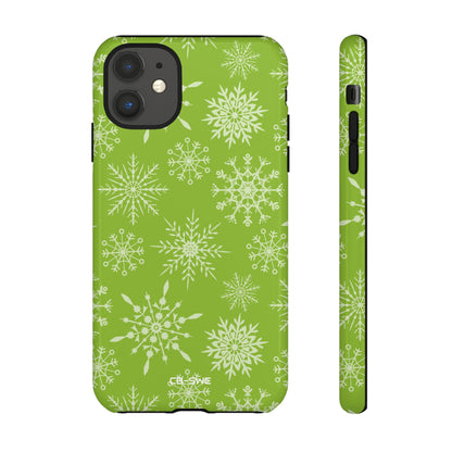 Snowflakes Dance Playfully - iPhone Case