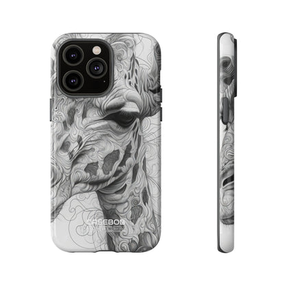 Swirling Giraffe Art iPhone 14 - Tough