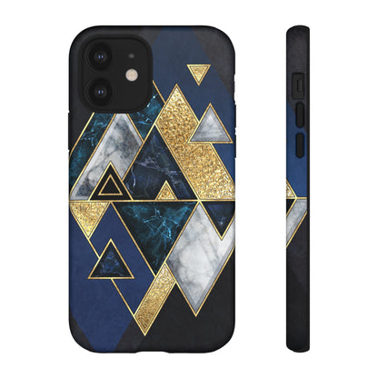 Dark Blue Geometric - Protective Phone Case