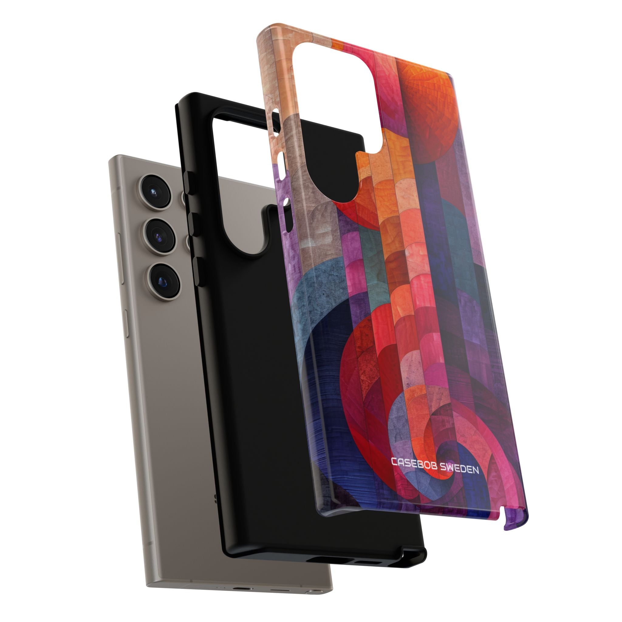 Purple Orange Abstract - Tough Samsung S24 Phone Case